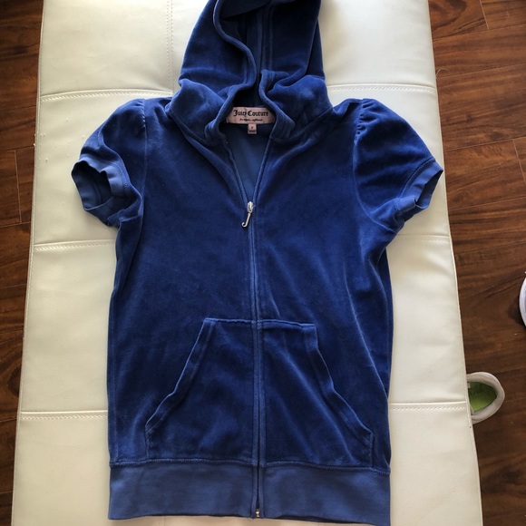 Velour Juicy Couture Short Sleeve Zip Up - Picture 2 of 3